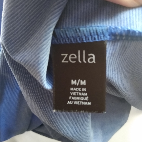 Zella M Blue Razor back strappy tank. - Picture 6 of 7